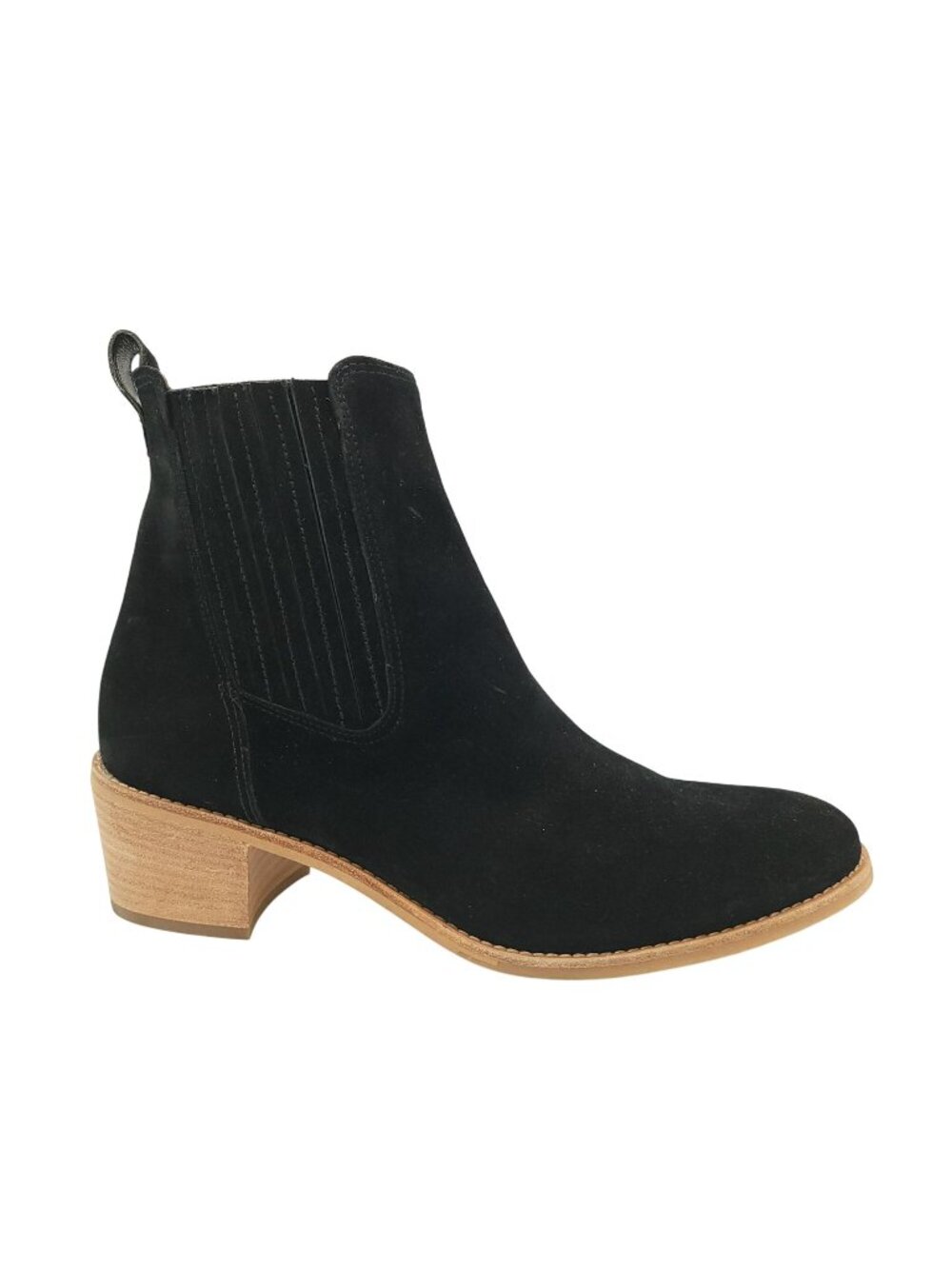 NEW Paul Green Sante Zip Boots Suede Country Chic Simple Black Womens 9
